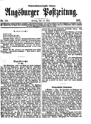 Augsburger Postzeitung Freitag 12. Mai 1871