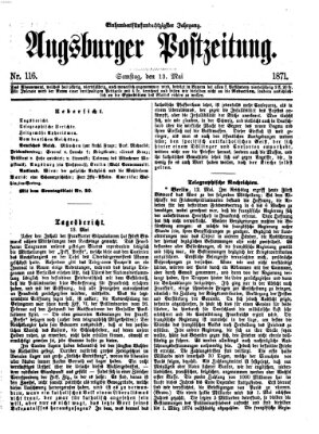 Augsburger Postzeitung Samstag 13. Mai 1871