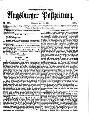 Augsburger Postzeitung Mittwoch 17. Mai 1871