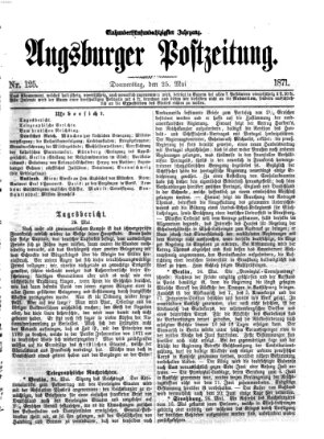 Augsburger Postzeitung Donnerstag 25. Mai 1871