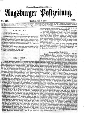 Augsburger Postzeitung Samstag 3. Juni 1871