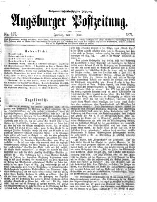 Augsburger Postzeitung Freitag 9. Juni 1871