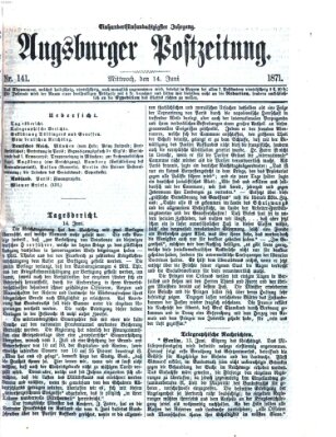 Augsburger Postzeitung Mittwoch 14. Juni 1871