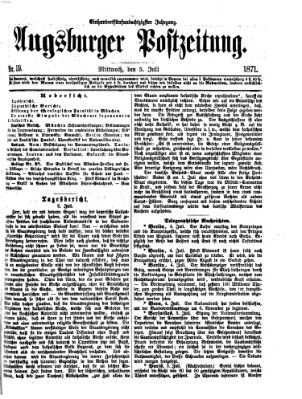 Augsburger Postzeitung Mittwoch 5. Juli 1871