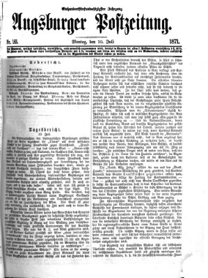 Augsburger Postzeitung Montag 10. Juli 1871