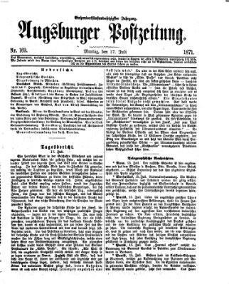 Augsburger Postzeitung Montag 17. Juli 1871