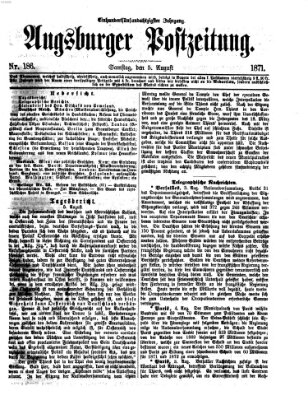 Augsburger Postzeitung Samstag 5. August 1871