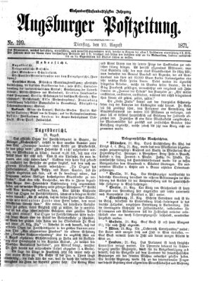 Augsburger Postzeitung Dienstag 22. August 1871