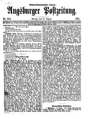 Augsburger Postzeitung Montag 28. August 1871