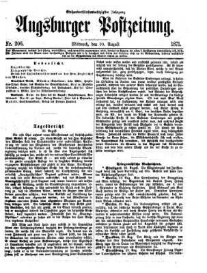 Augsburger Postzeitung Mittwoch 30. August 1871