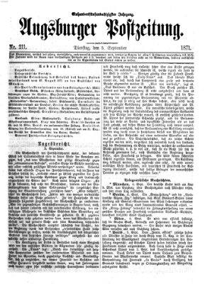 Augsburger Postzeitung Dienstag 5. September 1871