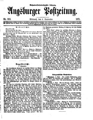 Augsburger Postzeitung Mittwoch 6. September 1871