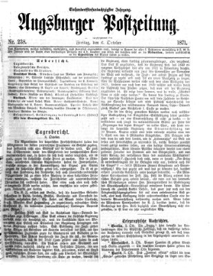 Augsburger Postzeitung Freitag 6. Oktober 1871