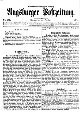 Augsburger Postzeitung Montag 16. Oktober 1871