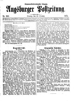 Augsburger Postzeitung Montag 23. Oktober 1871