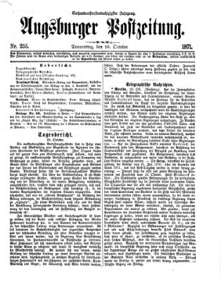 Augsburger Postzeitung Donnerstag 26. Oktober 1871