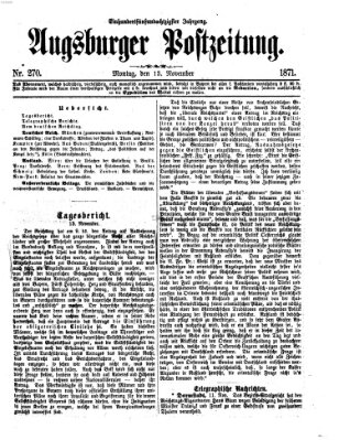 Augsburger Postzeitung Montag 13. November 1871