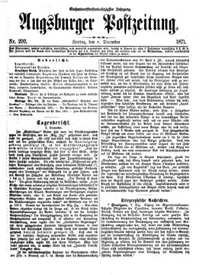 Augsburger Postzeitung Freitag 8. Dezember 1871