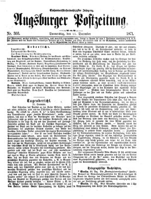 Augsburger Postzeitung Donnerstag 21. Dezember 1871