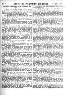 Augsburger Postzeitung. Beilage zur Augsburger Postzeitung (Augsburger Postzeitung) Dienstag 21. Februar 1871