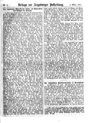 Augsburger Postzeitung. Beilage zur Augsburger Postzeitung (Augsburger Postzeitung) Mittwoch 1. März 1871