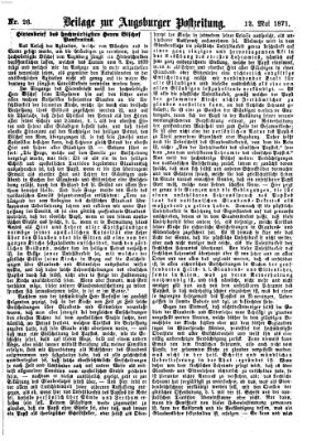 Augsburger Postzeitung. Beilage zur Augsburger Postzeitung (Augsburger Postzeitung) Freitag 12. Mai 1871