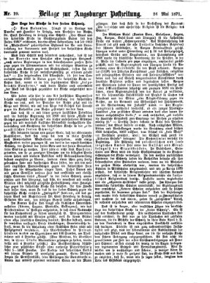 Augsburger Postzeitung. Beilage zur Augsburger Postzeitung (Augsburger Postzeitung) Freitag 26. Mai 1871