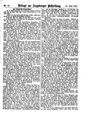 Augsburger Postzeitung. Beilage zur Augsburger Postzeitung (Augsburger Postzeitung) Mittwoch 28. Juni 1871