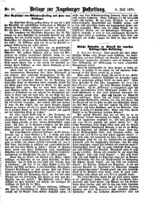 Augsburger Postzeitung. Beilage zur Augsburger Postzeitung (Augsburger Postzeitung) Mittwoch 5. Juli 1871