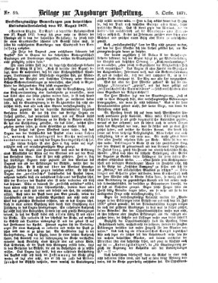 Augsburger Postzeitung. Beilage zur Augsburger Postzeitung (Augsburger Postzeitung) Donnerstag 5. Oktober 1871