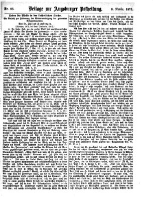 Augsburger Postzeitung. Beilage zur Augsburger Postzeitung (Augsburger Postzeitung) Donnerstag 9. November 1871