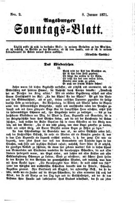 Augsburger Sonntagsblatt (Augsburger Postzeitung) Sonntag 8. Januar 1871