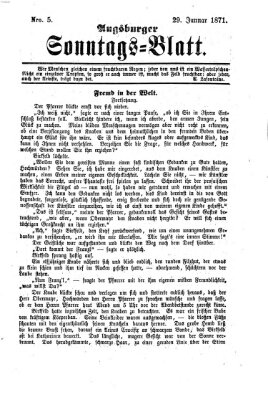 Augsburger Sonntagsblatt (Augsburger Postzeitung) Sonntag 29. Januar 1871