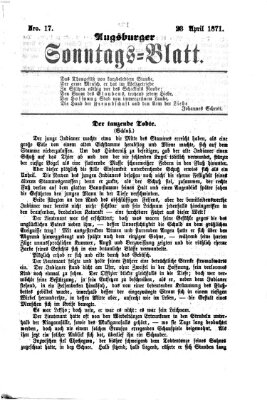 Augsburger Sonntagsblatt (Augsburger Postzeitung) Sonntag 23. April 1871