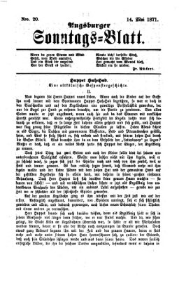 Augsburger Sonntagsblatt (Augsburger Postzeitung) Sonntag 14. Mai 1871