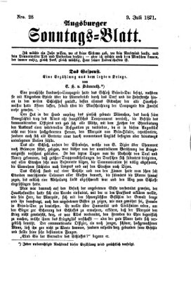 Augsburger Sonntagsblatt (Augsburger Postzeitung) Sonntag 9. Juli 1871