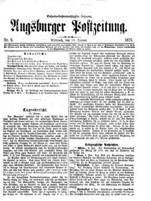 Augsburger Postzeitung Mittwoch 10. Januar 1872