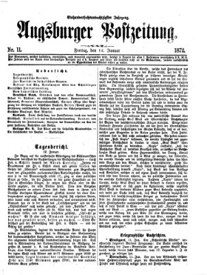 Augsburger Postzeitung Freitag 12. Januar 1872