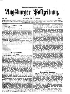 Augsburger Postzeitung Mittwoch 17. Januar 1872