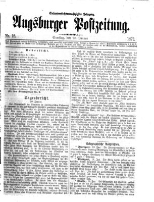 Augsburger Postzeitung Samstag 20. Januar 1872