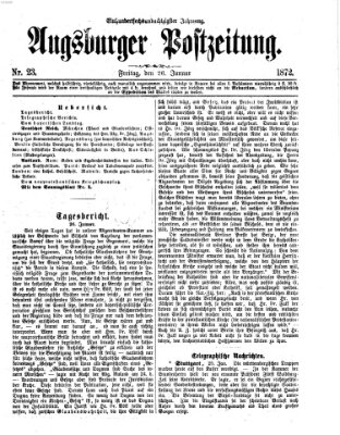 Augsburger Postzeitung Freitag 26. Januar 1872