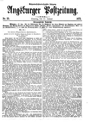 Augsburger Postzeitung Sonntag 28. Januar 1872