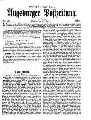 Augsburger Postzeitung Montag 29. Januar 1872