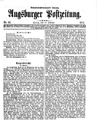 Augsburger Postzeitung Freitag 16. Februar 1872