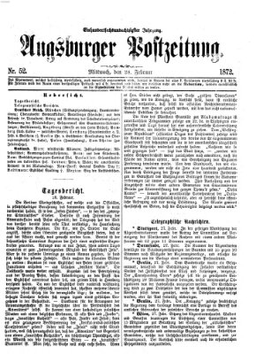 Augsburger Postzeitung Mittwoch 28. Februar 1872