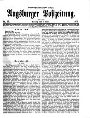 Augsburger Postzeitung Montag 4. März 1872