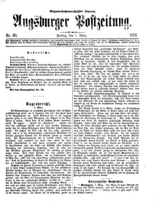 Augsburger Postzeitung Freitag 8. März 1872