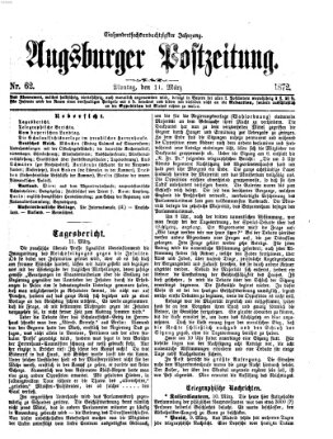 Augsburger Postzeitung Montag 11. März 1872