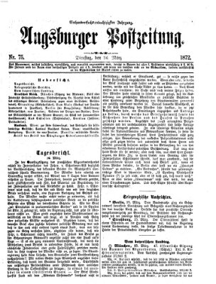 Augsburger Postzeitung Dienstag 26. März 1872