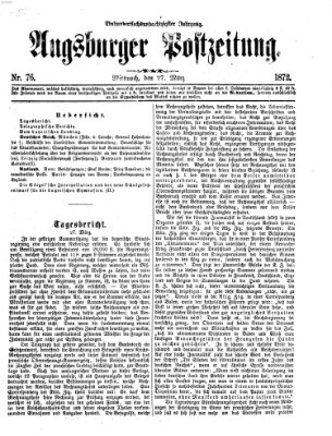 Augsburger Postzeitung Mittwoch 27. März 1872